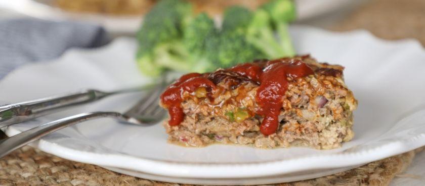 Keto Ground Beef & Pork Meatloaf
