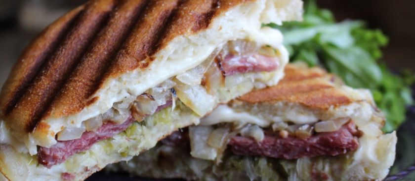 Corned Beef & Sauerkraut Panini