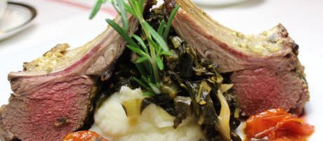 Rack of Lamb with Pinot Noir Infused Honey Rosemary Sauce