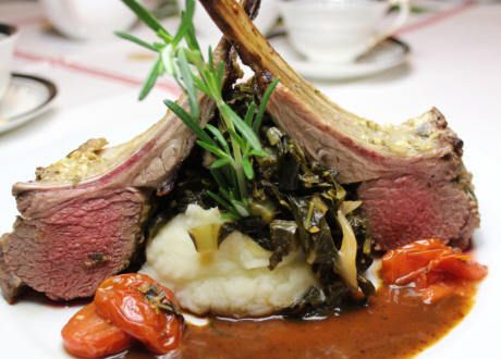 Rack Of Lamb With Pinot Noir Infused Honey Rosemary Sauce