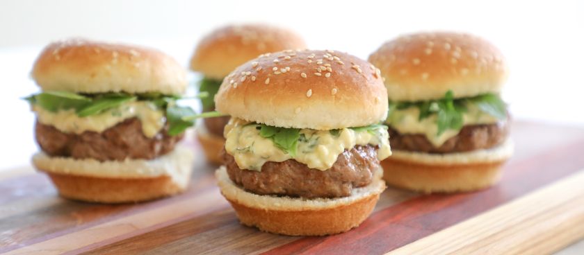 30-Minute Meals: Blue Cheese-Basil Mayo Lamb Sliders